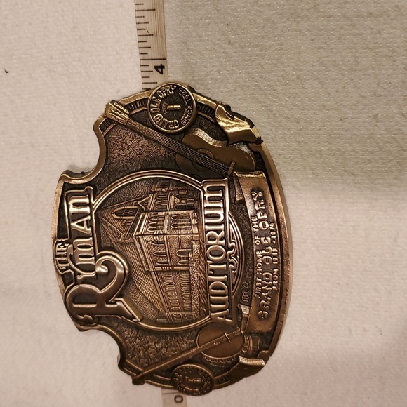 Ryman Vintage Solid Brass Commentrative Grand Old Opry Auditorium Belt Buckle - Picture 5 of 8